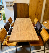 5 cm Esstisch Serang Teak 180 cm Holz mit V-Gestell schwarz