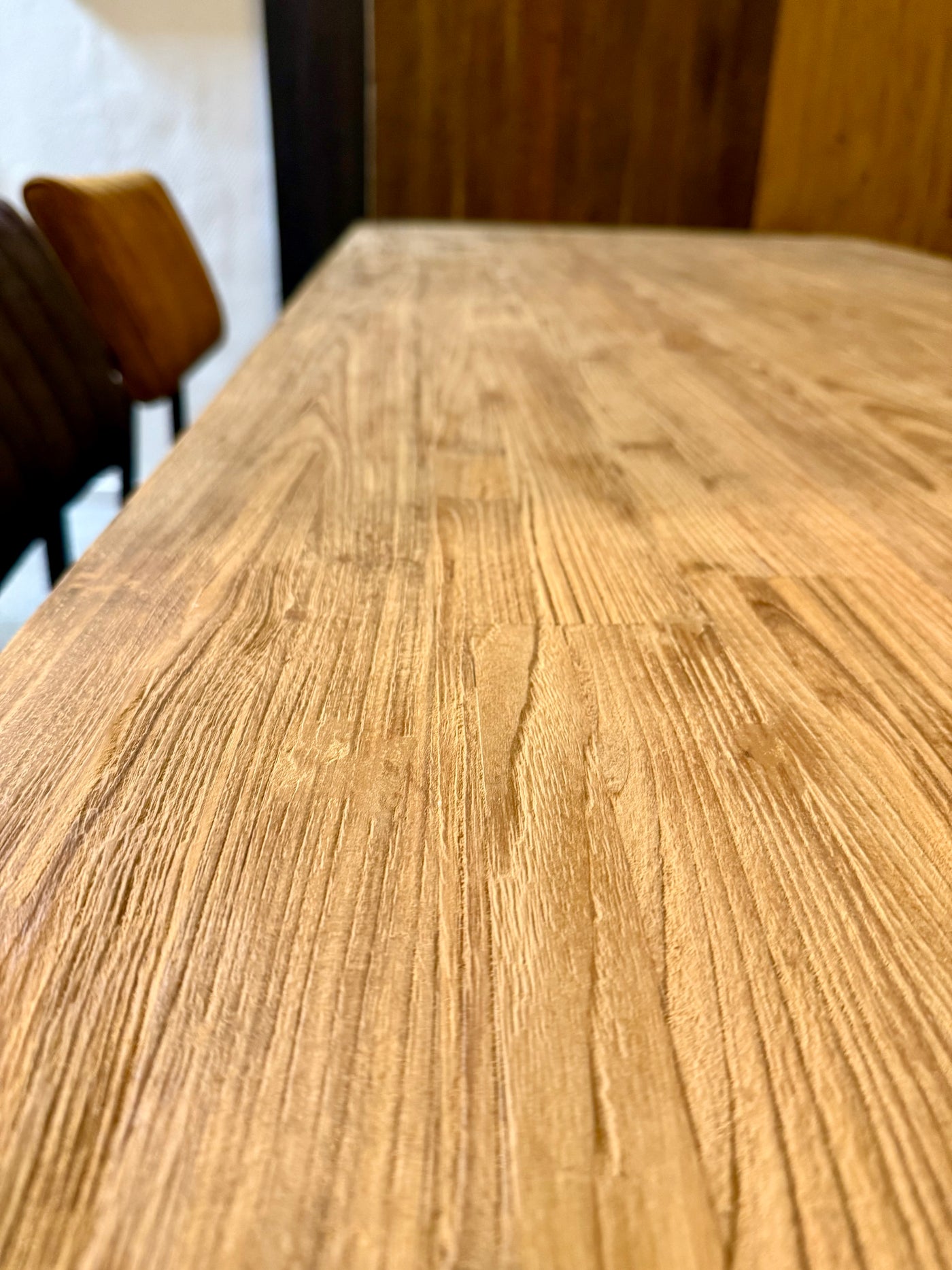 5 cm Esstisch Serang Teak 180 cm Holz mit V-Gestell schwarz