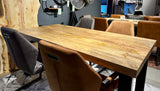 Mangoholz Tischplatte Mumbai Gerade Kante 6cm in 160 180 200 220 240 und 260 cm