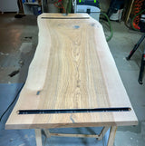 Plateau de table en frêne noble, 180 cm, 5 cm d'épaisseur massive, utilisable comme bureau ou table à manger
