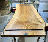 180 cm Edel Esche Baumstamm Tischplatte Holzplatte 5 cm massiv naturbelassene Baumkante