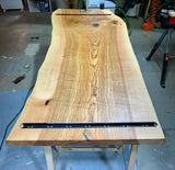 Plateau de table en frêne noble, 180 cm, 5 cm d'épaisseur massive, utilisable comme bureau ou table à manger