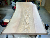 180 cm Edel Esche Baumstamm Tischplatte Holzplatte 5 cm massiv naturbelassene Baumkante