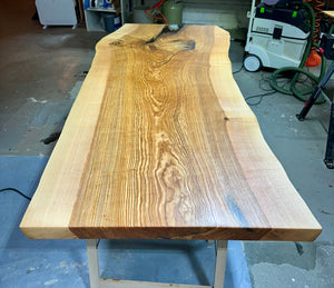 180 cm Edel Esche Baumstamm Tischplatte Holzplatte 5 cm massiv als Schreibtisch oder Esstisch verwendbar