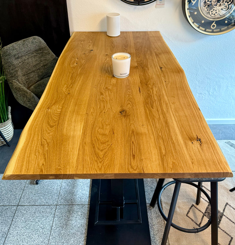 Esstischplatte Düsseldorf Pure Eiche massiv 160 bis 240 in 3 cm Dicke Holz honigbraun geölt