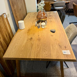 Esstischplatte Olpe Eiche massiv 180 bis 300 cm in 4,5 cm Dicke Holz geölt 7 Größen