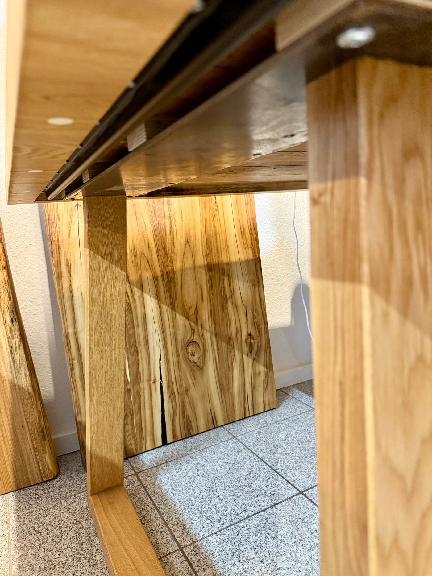 Esstischplatte Olpe Eiche massiv 180 bis 300 cm in 4,5 cm Dicke Holz geölt 7 Größen