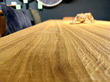 Esstisch Danbury Eiche massiv 240 in 4 cm Dicke Holz geölt mit U Metall Gestell schwarz
