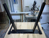 Metall Gestell N-Trapez Set schwarz Tischbeine für Tischplatten 2 Modelle