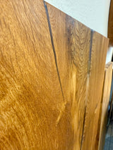 Epoxidharz Baumkante Esstisch Wildeiche 140 cm mit Spider Gestell