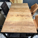 Table à manger en teck recyclé massif naturel 120 - 160 - 200 - 240 cm