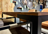 Table à manger en teck recyclé massif naturel 120 - 160 - 200 - 240 cm