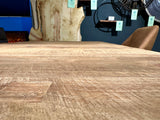 Table à manger en teck recyclé massif naturel 120 - 160 - 200 - 240 cm