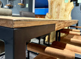 Table à manger en teck recyclé massif naturel 120 - 160 - 200 - 240 cm