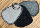 Armlehnen Stuhl Don Stoff in 3 Farben Ash-Grau Schwarz und Toffee-Beige