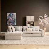 MySofa Jesse Ecksofa Beige 2,5 Sitzer + Divan rechts