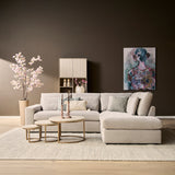 MySofa Jesse Ecksofa Beige 2,5 Sitzer + Divan rechts
