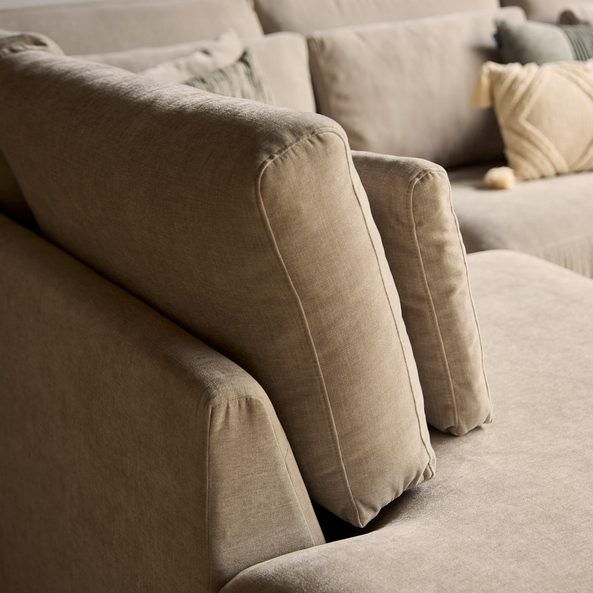 MySofa Jesse Ecksofa Beige Divan links + 2,5 Sitzer