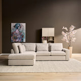 MySofa Jesse Ecksofa Beige Divan links + 2,5 Sitzer