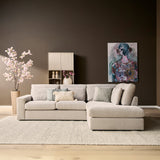 MySofa Jesse Ecksofa Beige 2,5 Sitzer + Divan rechts
