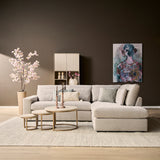 MySofa Jesse Ecksofa Beige 2,5 Sitzer + Divan rechts