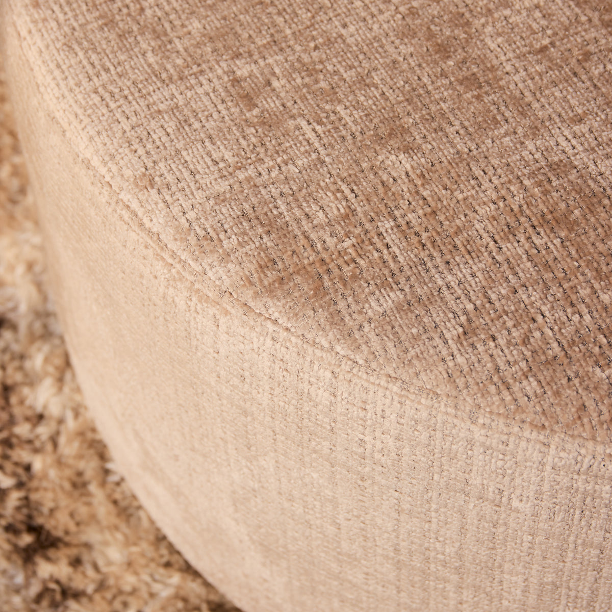 Hocker rund Beige 80 cm Cremona 14