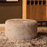 Hocker rund Beige 60 cm Cremona 14