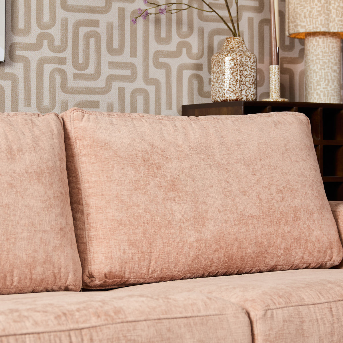 MySofa Alma Ecksofa Rosa 2,5 Sitzer + Divan rechts