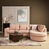 MySofa Alma Ecksofa Rosa 2,5 Sitzer + Divan rechts