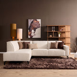 MySofa Floris Ecksofa Baltimore Beige Divan links + 2,5 Sitzer