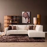 MySofa Floris Ecksofa Baltimore Beige 2,5 Sitzer + Divan rechts