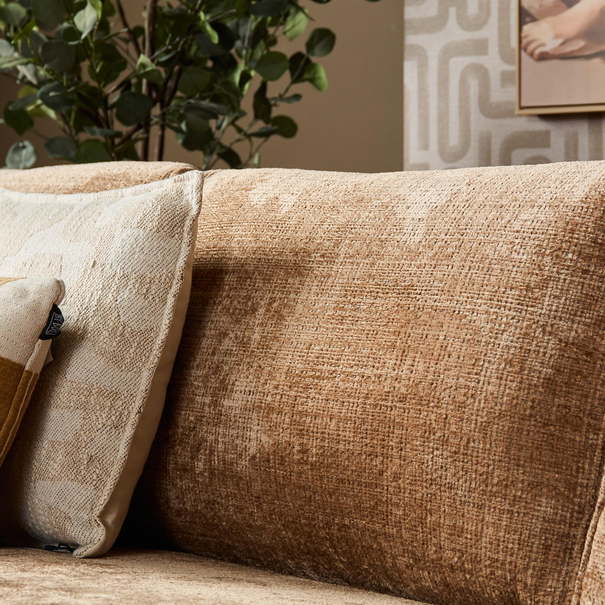 MySofa Teddy Ecksofa Cinnamon Divan links + 2,5 Sitzer