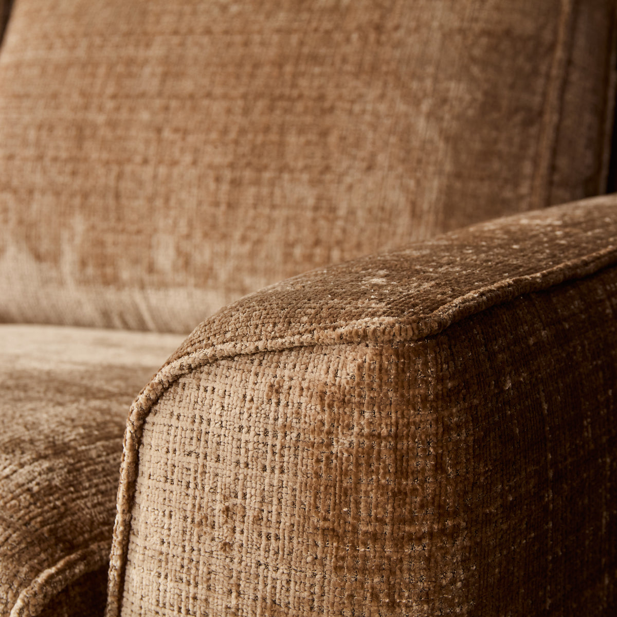 MySofa Teddy Ecksofa Cinnamon Divan links + 2,5 Sitzer