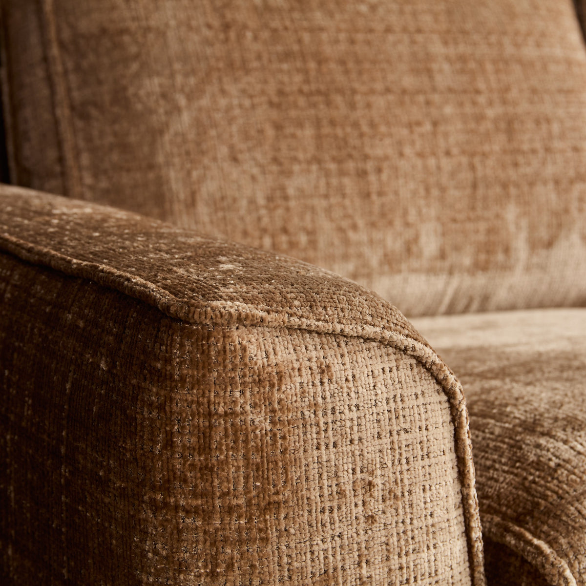 MySofa Teddy Ecksofa Cinnamon 2,5 Sitzer + Divan rechts