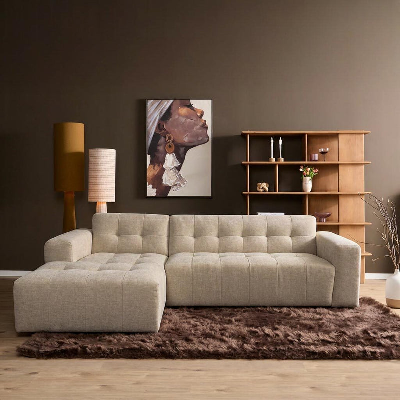 MySofa Ruby Ecksofa Beige Lounge L + 2,5 Sitzer AR