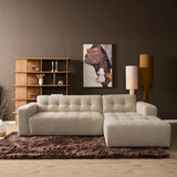 MySofa Ruby Ecksofa Beige 2,5 Sitzer AL + Lounge R
