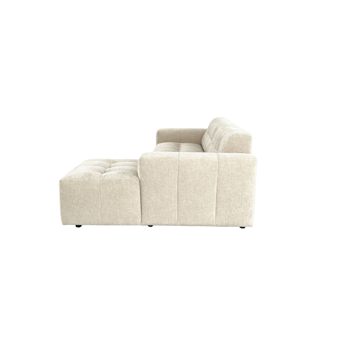 MySofa Ruby Ecksofa Beige 2,5 Sitzer AL + Lounge R
