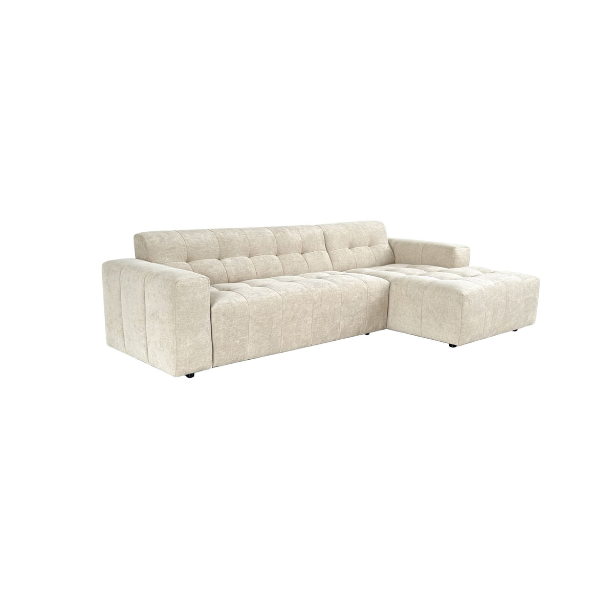 MySofa Ruby Ecksofa Beige 2,5 Sitzer AL + Lounge R