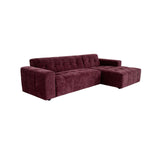 MySofa Ruby Ecksofa Lila 2,5 Sitzer AL + Lounge R