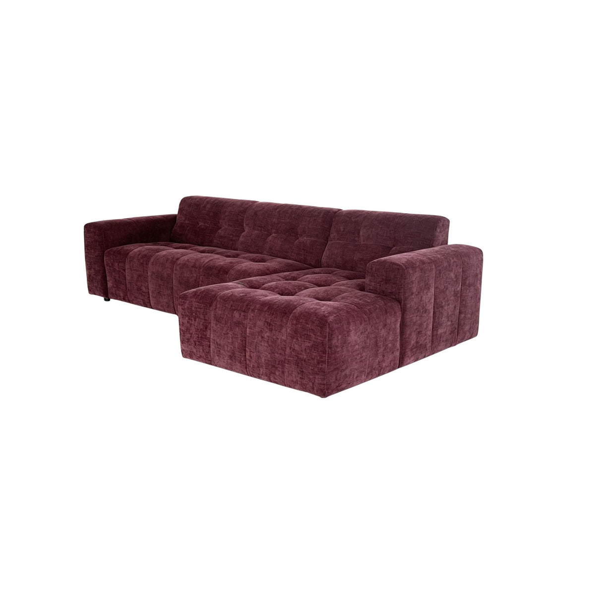 MySofa Ruby Ecksofa Lila 2,5 Sitzer AL + Lounge R