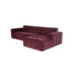 MySofa Ruby Ecksofa Lila 2,5 Sitzer AL + Lounge R