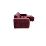MySofa Ruby Ecksofa Lila 2,5 Sitzer AL + Lounge R