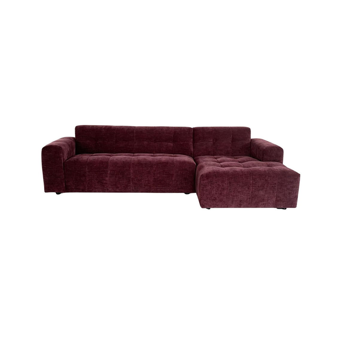 MySofa Ruby Ecksofa Lila 2,5 Sitzer AL + Lounge R