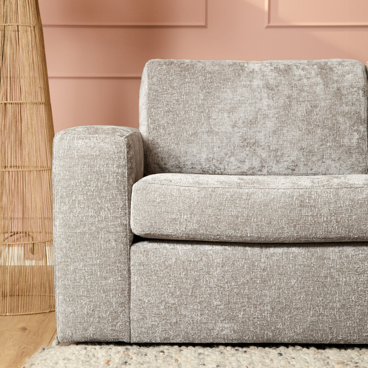 MySofa Alma Ecksofa Greige 2,5 Sitzer + Divan rechts