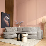 MySofa Alma Ecksofa Greige Divan links + 2,5 Sitzer