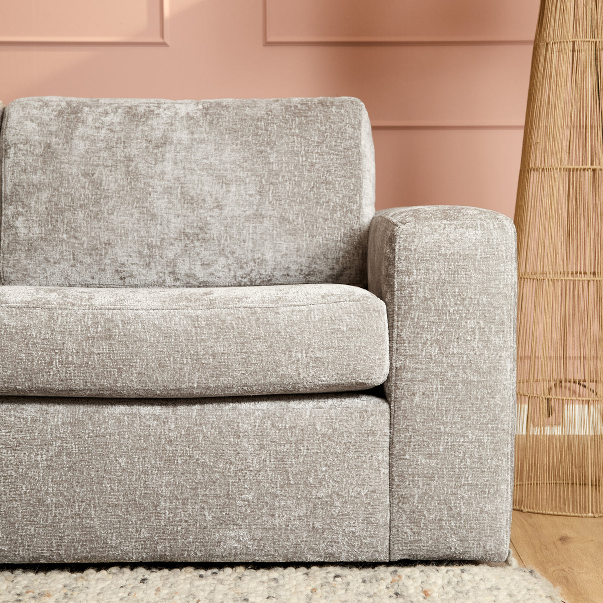MySofa Alma Ecksofa Greige Divan links + 2,5 Sitzer