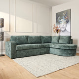 MySofa Alma Ecksofa Grün 2,5 Sitzer + Divan rechts