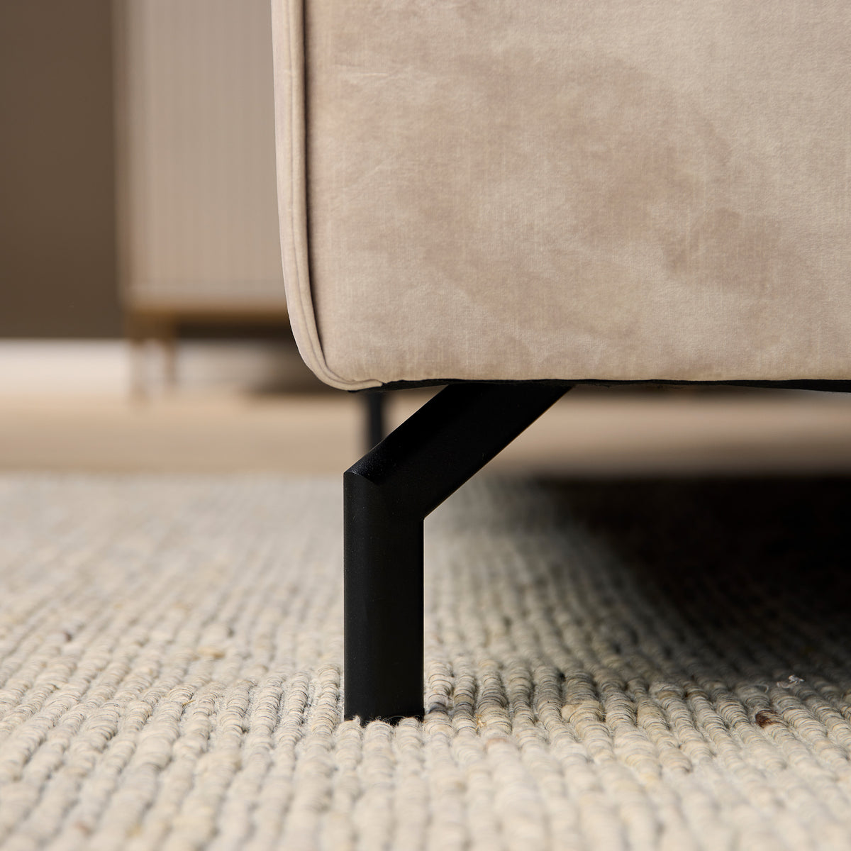 MySofa Floris U-Sofa Samt Beige