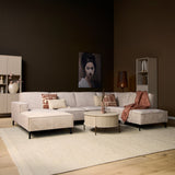 MySofa Floris U-Sofa Samt Beige