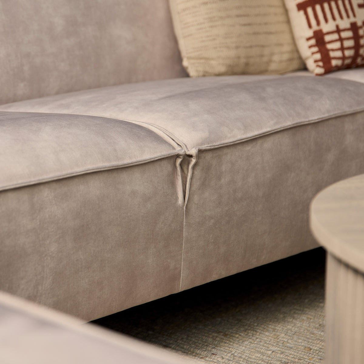 MySofa Floris U-Sofa Samt Beige
